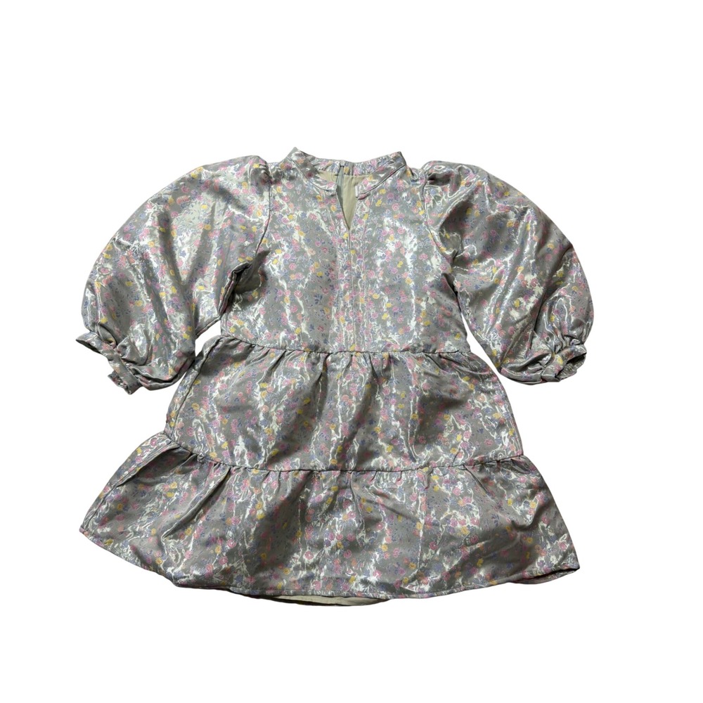 Shop the Mint Girls Floral Metallic Tiered Dress Size 12/14